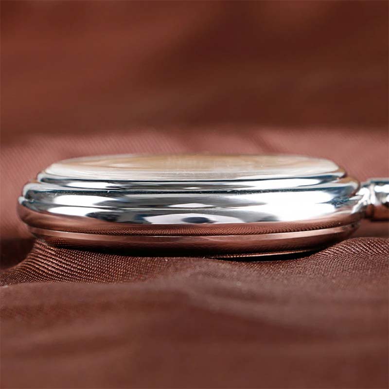 Silver open face pocket watch