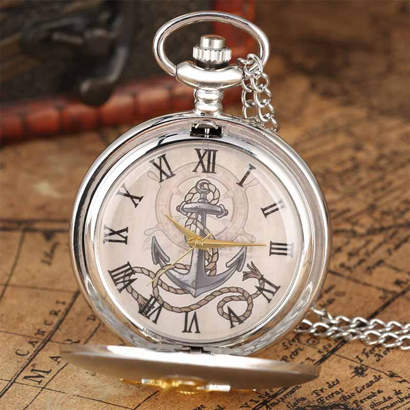 Anchor pocket watch front