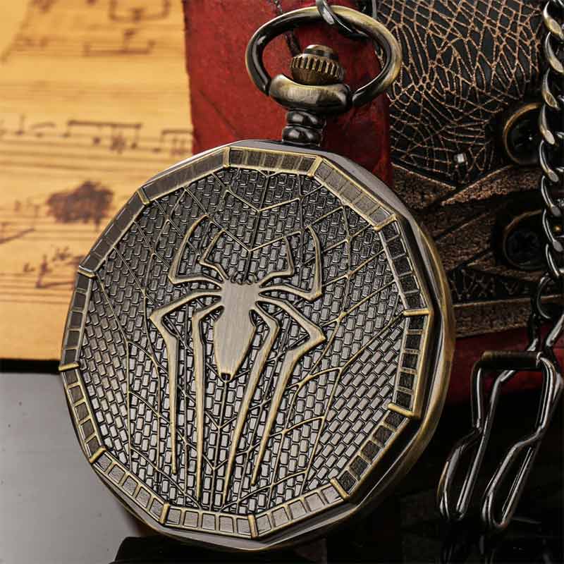 Antique mechanical pocket watch spider