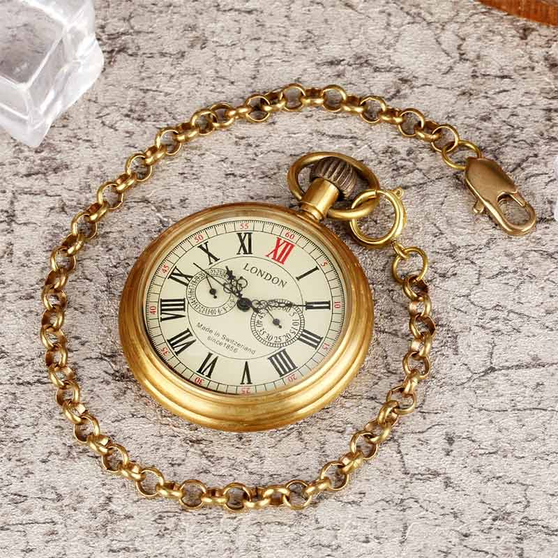 Antique pocket watch london and chain