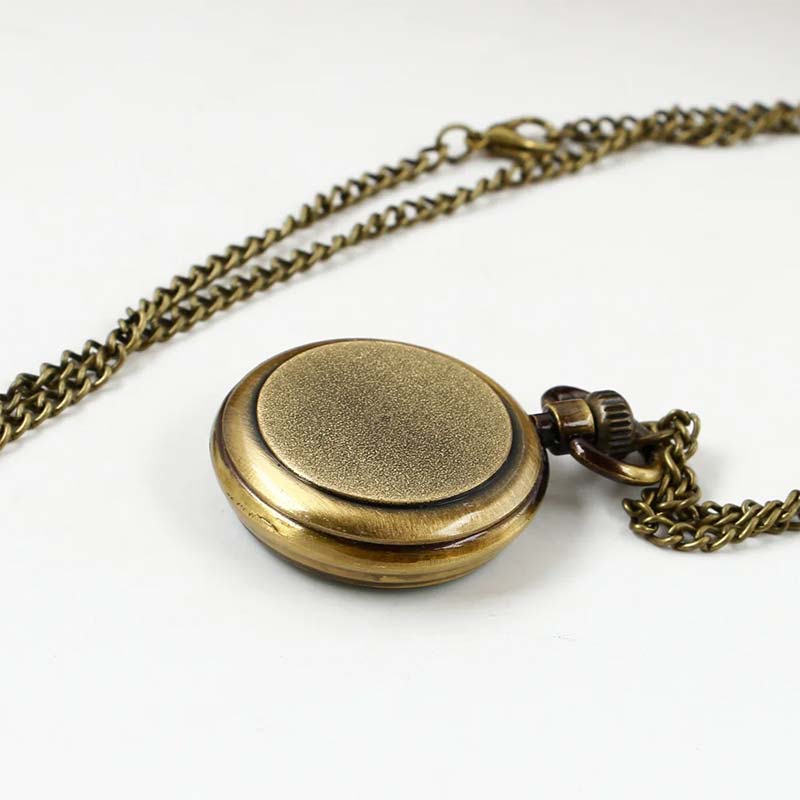 Antique quartz pocket watch stainless steel