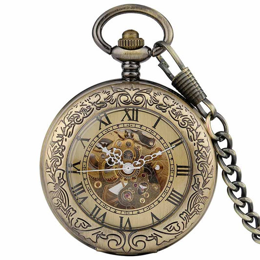 Antique skeleton pocket watch for sale