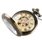 Antique skeleton pocket watch mechanical mouvement