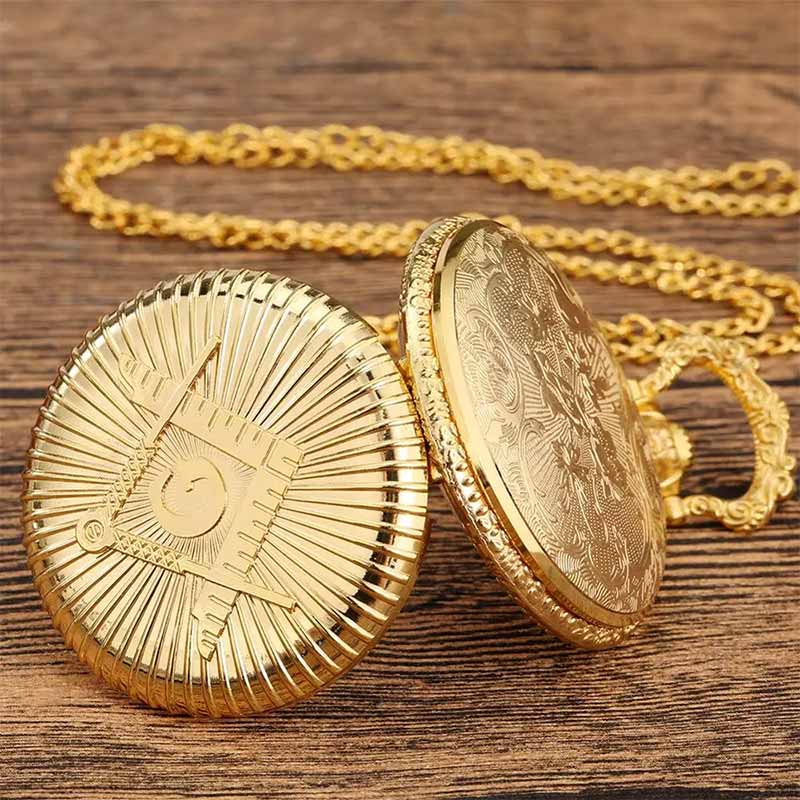 Beautiful Gold masonic pocket watch