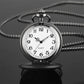 Black and white pocket watch