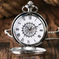 Black butler pocket watch quartz