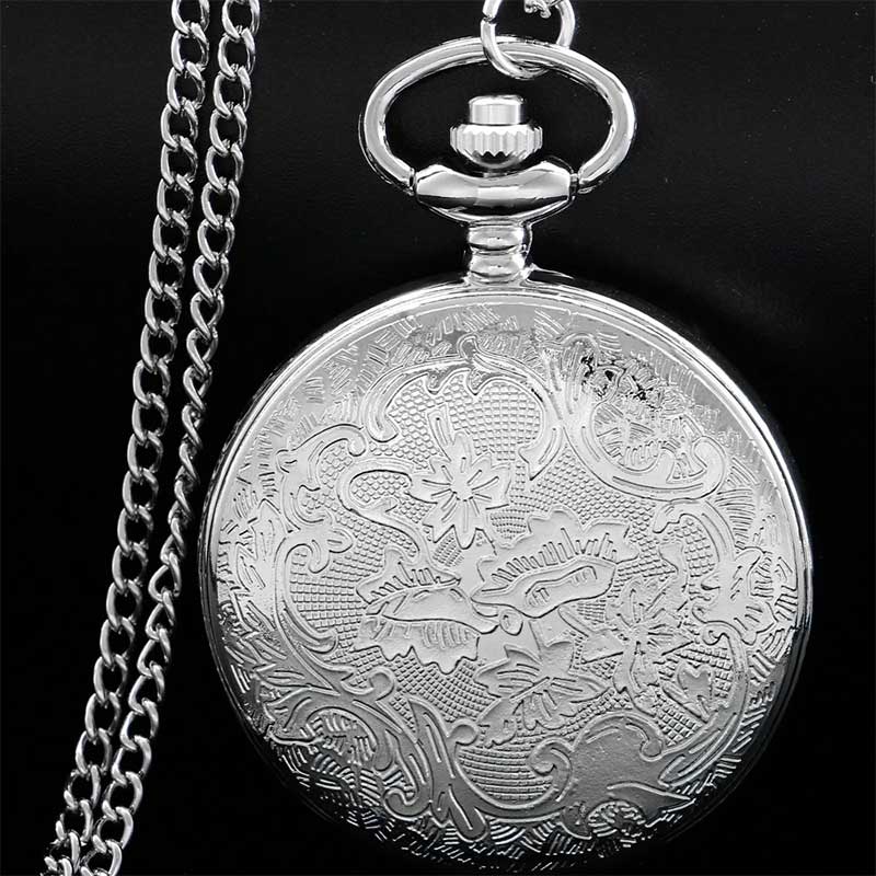 Chinese dragon silver pocket watch