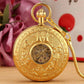 Double hunter gold pocket watch mechanical