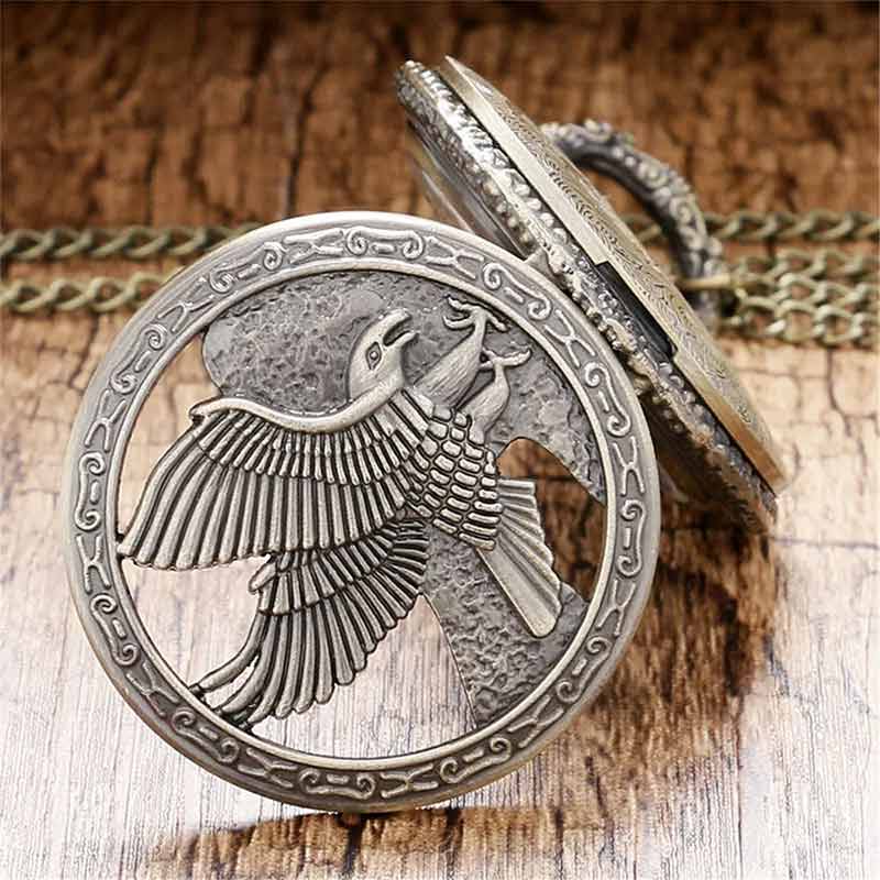 Eagle pocket watch stainless steel