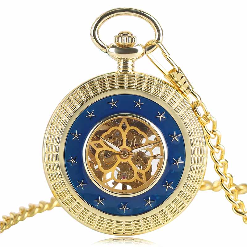 Gold half hunter pocket watch for sale