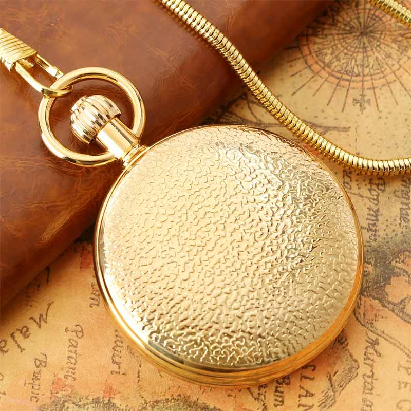 Gold mechanical pocket watch back