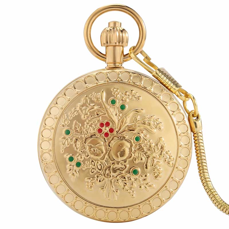 Gold mechanical pocket watch for sale