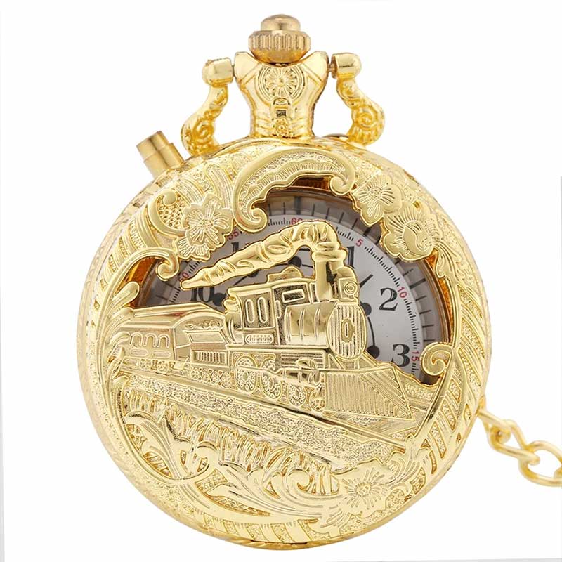 Gold Train pocket watch