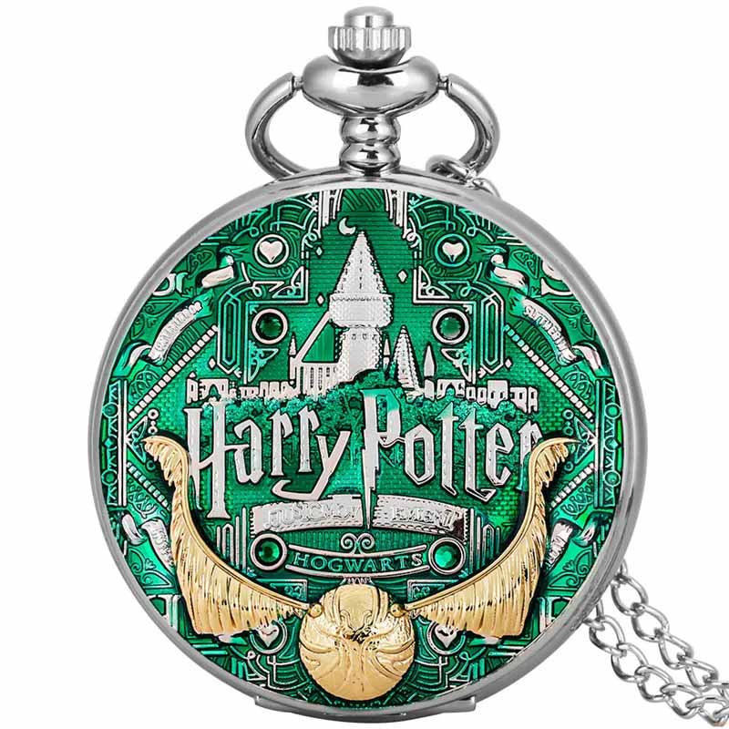 Harry potter pocket watch quartz green