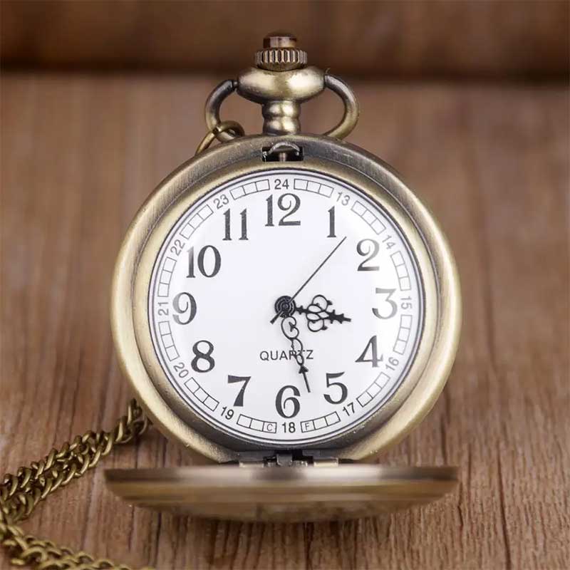 Masonic pocket watch and chain quartz