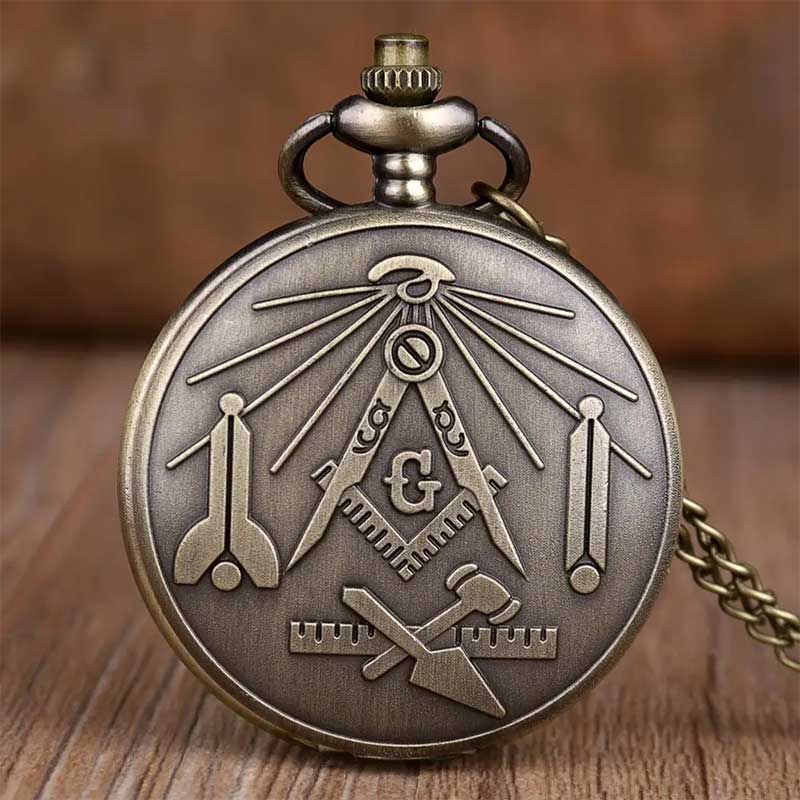 Masonic pocket watch and chain