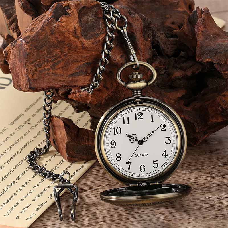 Men's antique pocket watch quartz