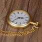 Mens gold pocket watch chain front