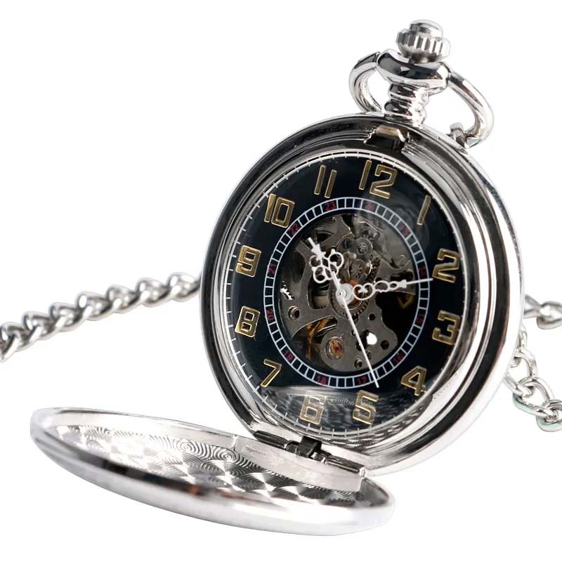 Mens skeleton pocket watch