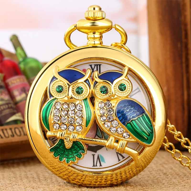 Owl and pocket watch