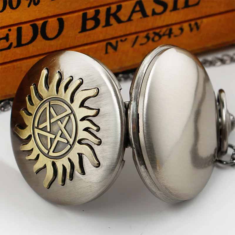 Pentagram pocket watch stainless steel