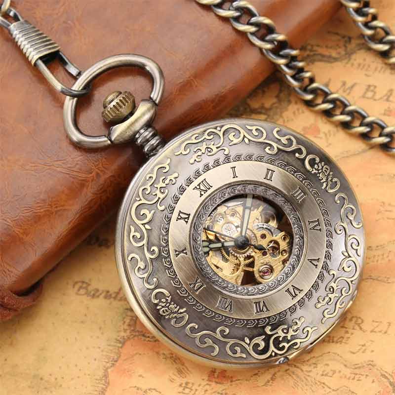 Self winding pocket watch front