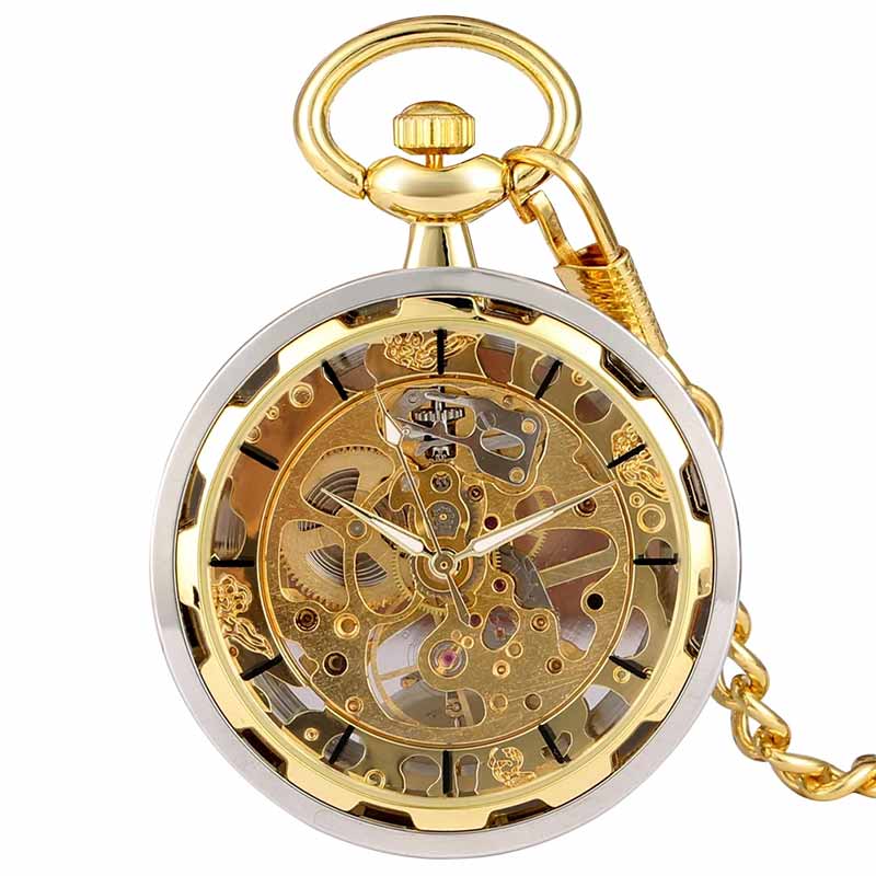 Silver and gold pocket watch for sale