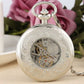 Silver mechanical pocket watch back