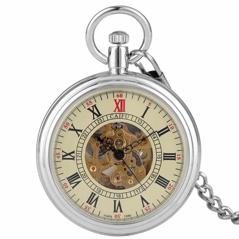 Silver open face pocket watch for sale