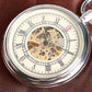 Silver open face pocket watch mechanical mouvement