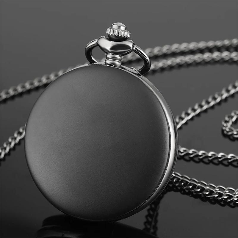 Stainless steel Black and white pocket watch