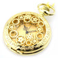 Steampunk gold pocket watch stainless steel