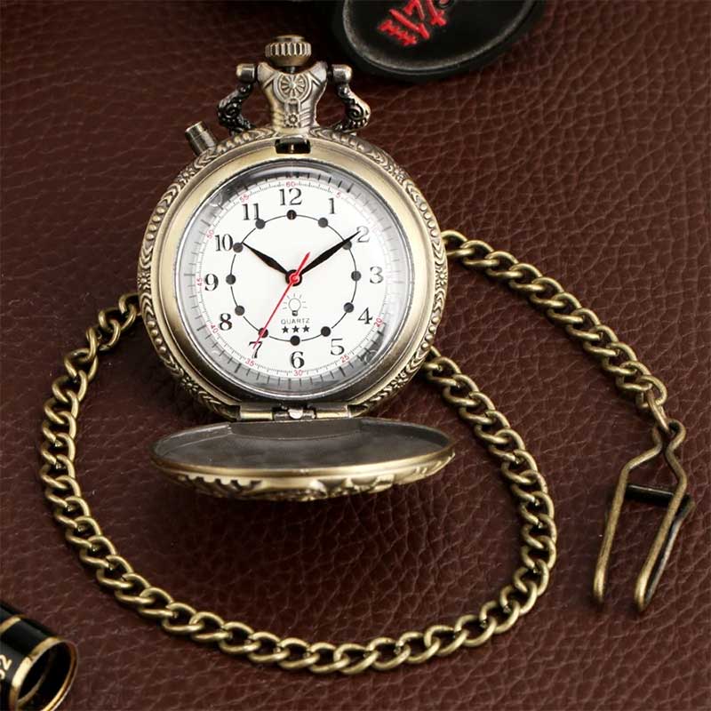 Train pocket watch quartz