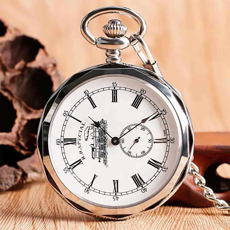 Vintage silver open face pocket watch