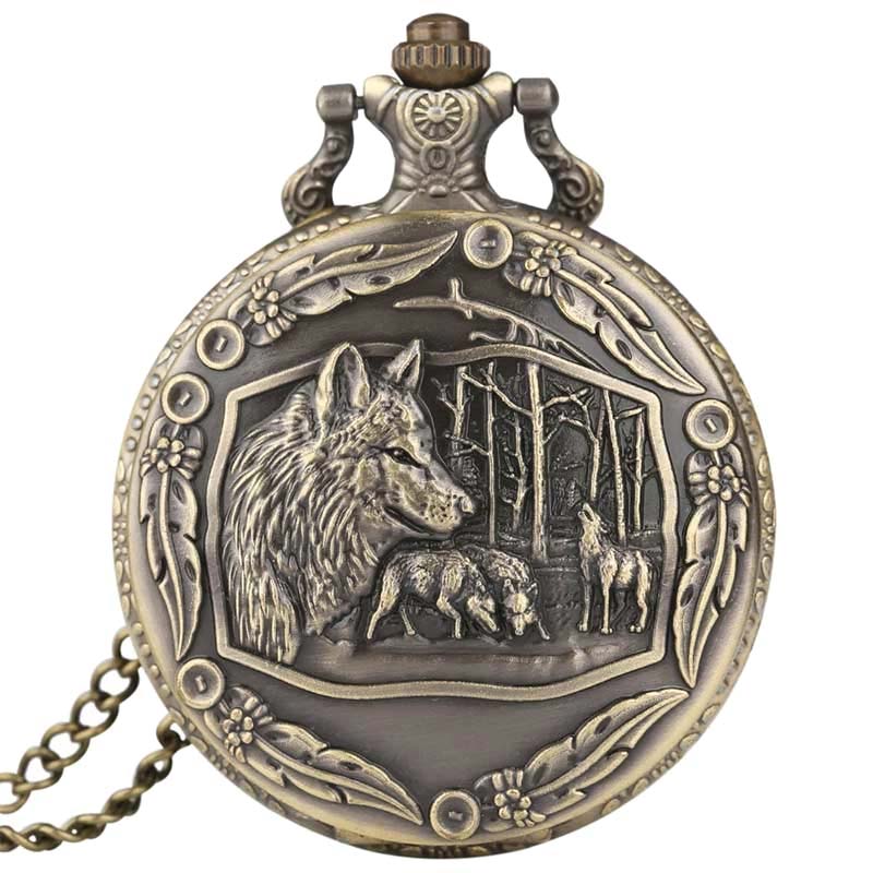 Wolf pocket watch for sale