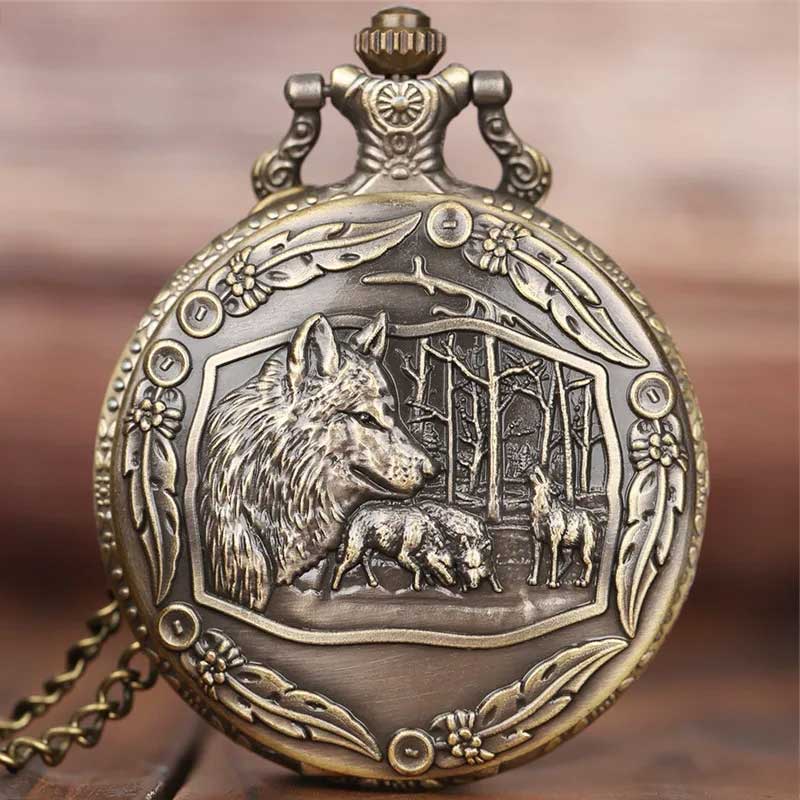 Wolf pocket watch